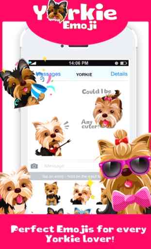Yorkie Dog Emoji Stickers 1