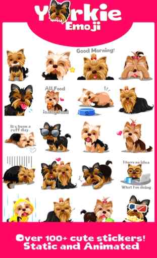 Yorkie Dog Emoji Stickers 2