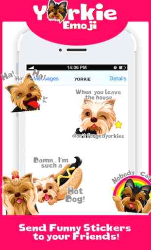 Yorkie Dog Emoji Stickers 4
