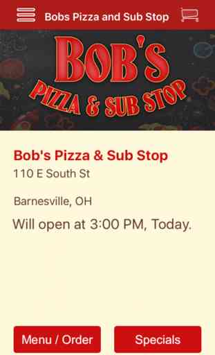 Bob's Pizza & Sub Stop 1
