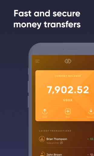 USDX Wallet money transfer app 1