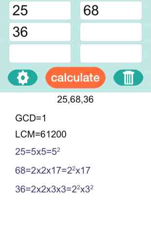 GCD and LCM calculator - calculate the Greatest Common Divisor and the Least Common Multiple 1