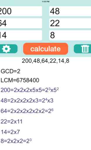 GCD and LCM calculator - calculate the Greatest Common Divisor and the Least Common Multiple 4