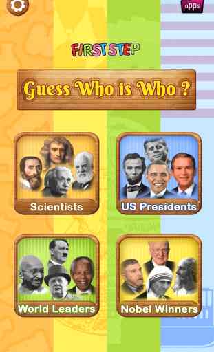 Guess Who's Who : First Step App to identify, learn, research homework projects on famous people that shaped the world. Scientists, Nobel Prize Winners, US Presidents, and Global Leaders 1