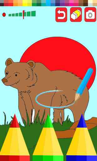 Game Bear Coloring Page for Kids Painting Design 2