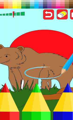 Game Bear Coloring Page for Kids Painting Design 4