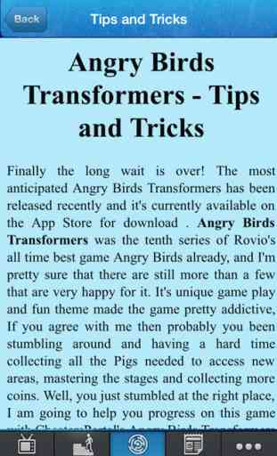 Guide for Angry Birds Transformers 1