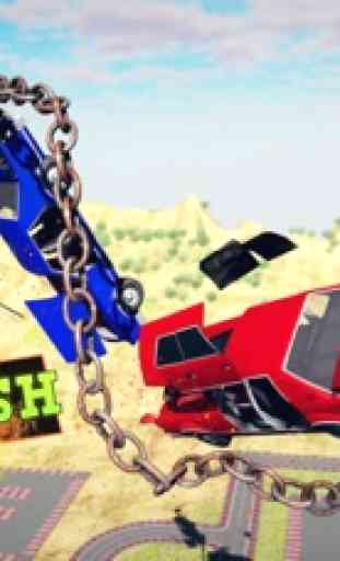 Chained Car Crash Beam Driving 2