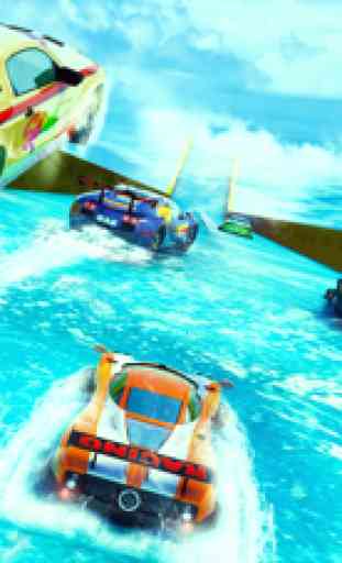 Water Slide Car Stunts Racing 3