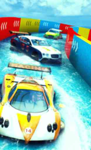 Water Slide Car Stunts Racing 4