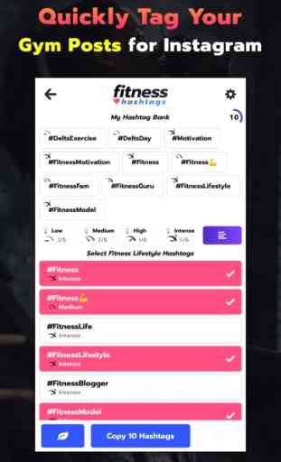 Fitness Hashtags App 3