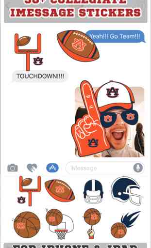 Auburn Tigers Stickers PLUS for iMessage 1