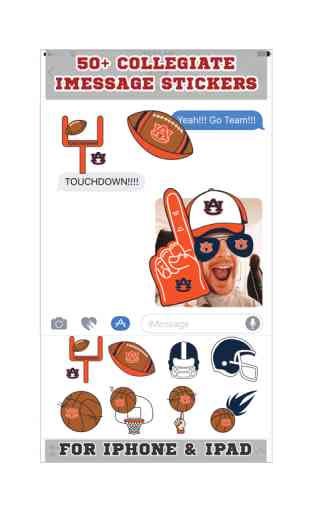 Auburn Tigers Stickers PLUS for iMessage 2
