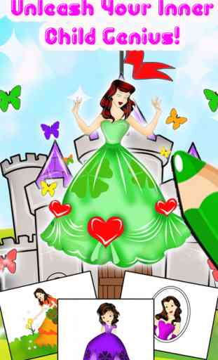 Princess Colorbook Free  - Cinderella & Other Princesses Coloring Pages For Little & Big Girls 1
