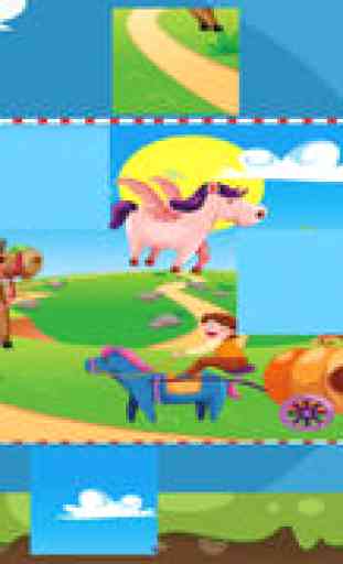 Puzzle The Fairy Tale World With Horses! Free Kids Learning Game For Logical Thinking with Fun&Joy 2