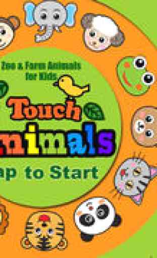 Touch Animals Lite, Animated Zoo and Farm Cartoon Animals for kids 1
