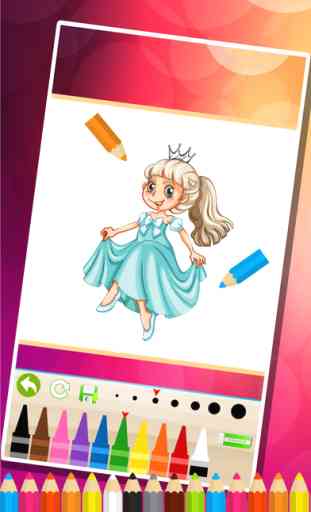 Princess Coloring Pages -  Painting Games for Kids 4