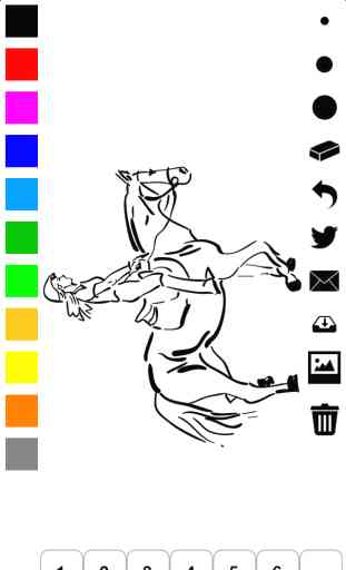 Horse Coloring Book for Girls: Learn to color a pony and horses in action 2