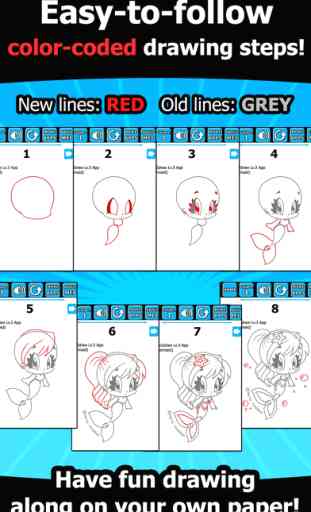 How to Draw and Color - Girls People Teens - Art Lessons - Cute Art Fun2draw™ Lv3 3
