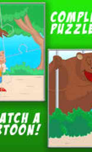 Jigsaw Zoo Animal Puzzle - Free Animated Puzzles for Kids with Funny Cartoon Animals! 2