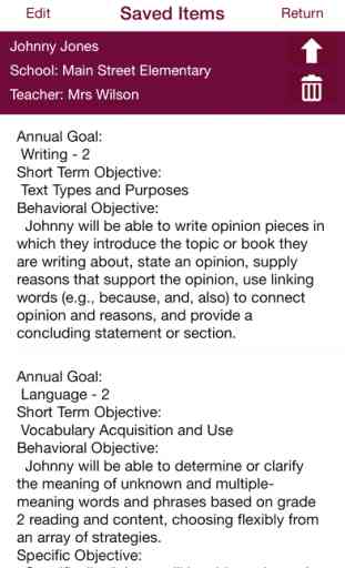IEP Goals & Objectives with Common Core Standards 4
