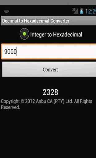 Super Decimal to Hexadecimal 1