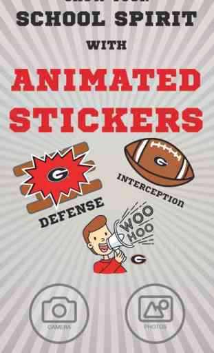 Georgia Bulldogs Animated Selfie Stickers 1