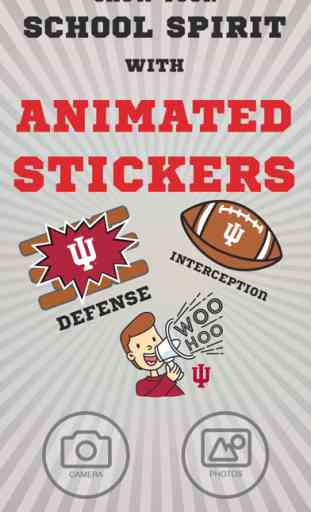 Indiana Hoosiers Animated Selfie Stickers 1