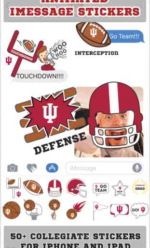 Indiana Hoosiers Animated+Stickers 1