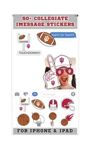 Indiana Hoosiers Stickers PLUS for iMessage 2