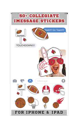 Louisville Cardinals Stickers PLUS for iMessage 2