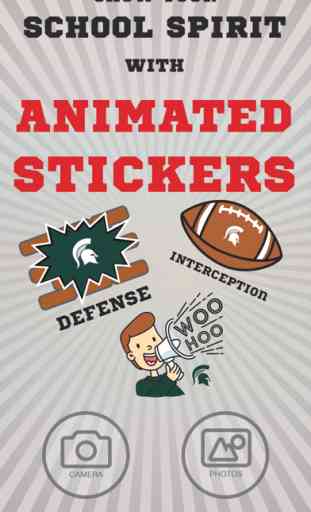 Michigan St. Spartans Animated Selfie Stickers 1