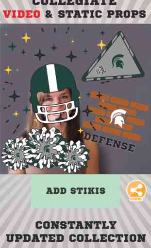 Michigan St. Spartans Animated Selfie Stickers 2