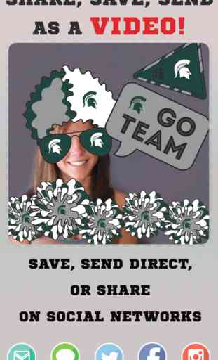 Michigan St. Spartans Animated Selfie Stickers 4