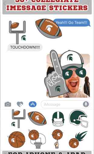 Michigan St. Spartans Stickers PLUS for iMessage 1