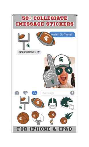 Michigan St. Spartans Stickers PLUS for iMessage 2