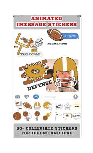 Missouri Tigers Animated+Stickers for iMessage 2