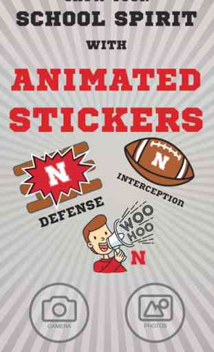 Nebraska Cornhuskers Animated Selfie Stickers 1