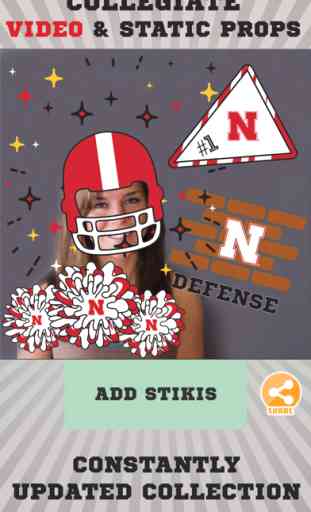 Nebraska Cornhuskers Animated Selfie Stickers 2