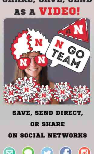 Nebraska Cornhuskers Animated Selfie Stickers 4