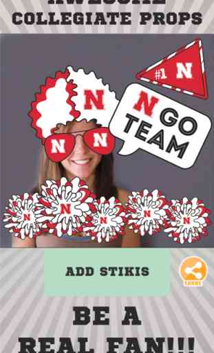 Nebraska Cornhuskers Selfie Stickers 2