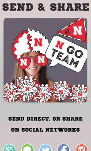 Nebraska Cornhuskers Selfie Stickers 4