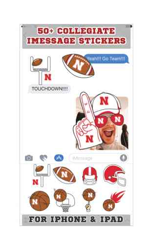 Nebraska Cornhuskers Stickers PLUS for iMessage 2