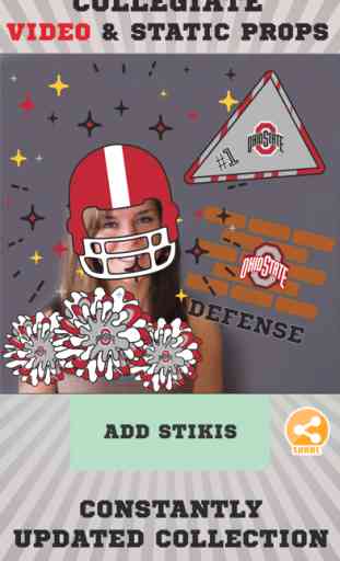 Ohio State Buckeyes Animated Selfie Stickers 2