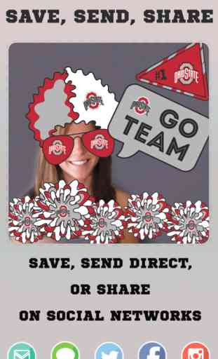 Ohio State Buckeyes PLUS Selfie Stickers 4
