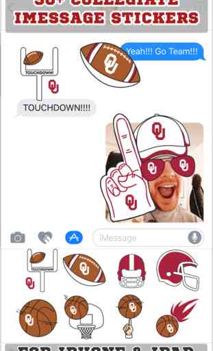 Oklahoma Sooners Stickers PLUS for iMessage 1