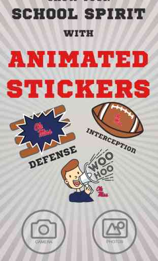 Ole Miss Rebels Animated Selfie Stickers 1