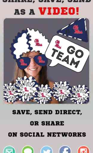 Ole Miss Rebels Animated Selfie Stickers 4