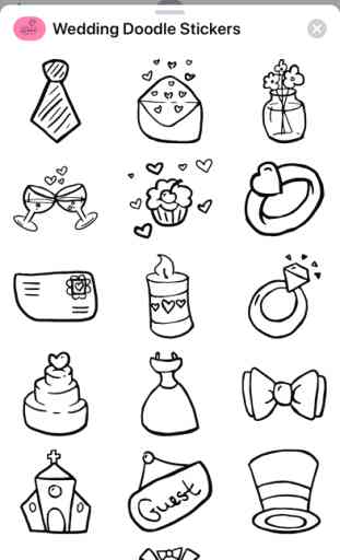 Wedding Doodle Stickers 1