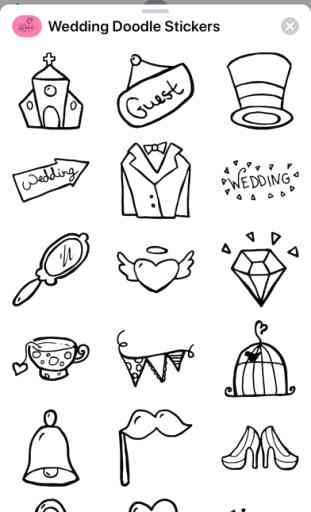 Wedding Doodle Stickers 2